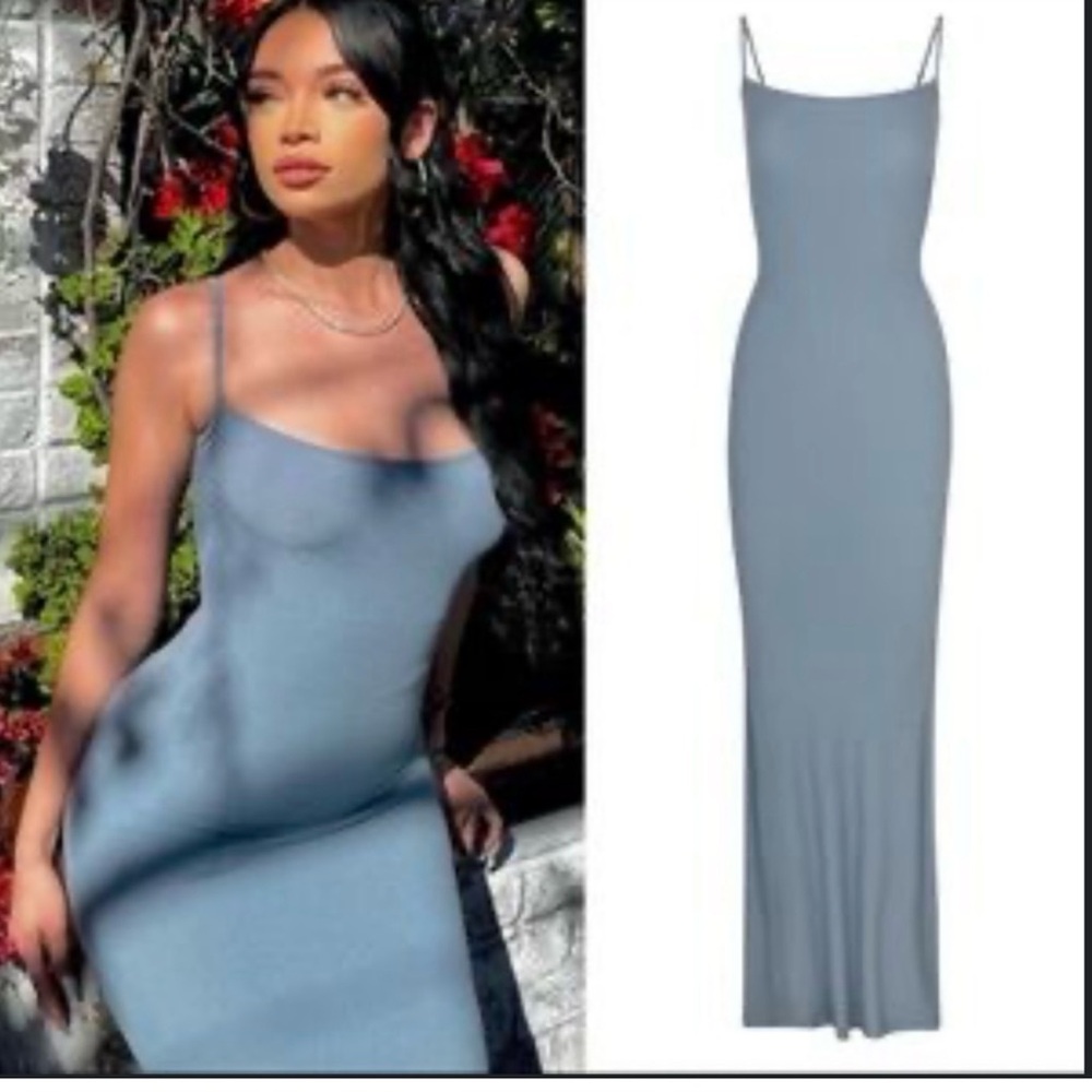 SKIMS Fits Everybody Long dress **ARCTIC** SMALL